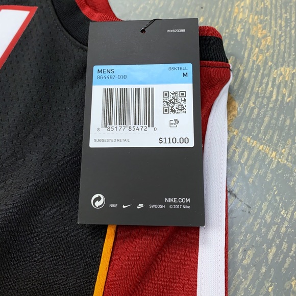 Nike Miami Heat Hassan Whiteside Jersey 864487-010 21 44 Medium Swingman NBA - Picture 9 of 9